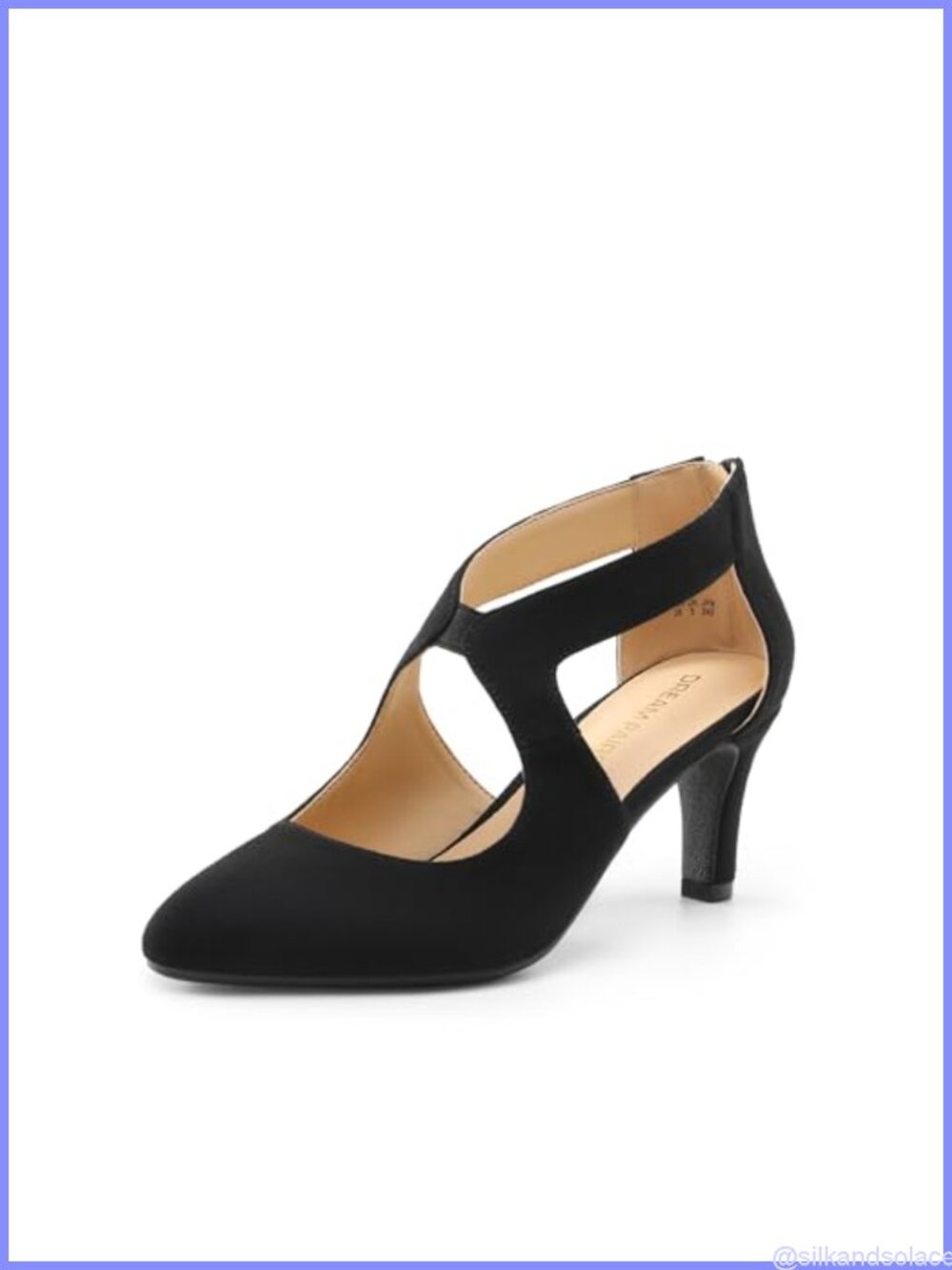Women's Kitten Heel Pumps - Closed Pointed Toe Dress Shoes
